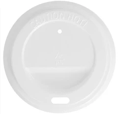 COUVERCLE pour GOBELETS CARTON 180ML 6OZ X100  - Blanc